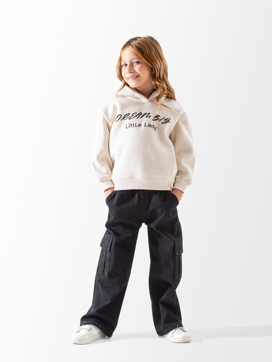 Girls' Printed Hoodie Sweatshirt