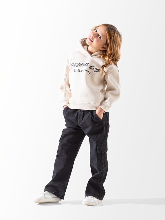 Girls' Printed Hoodie Sweatshirt