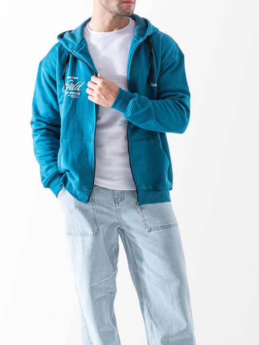 Men's Oversized Sweatshirt Jacket  Printed - Genzari