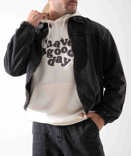 Men's  jacket jeans with zipper