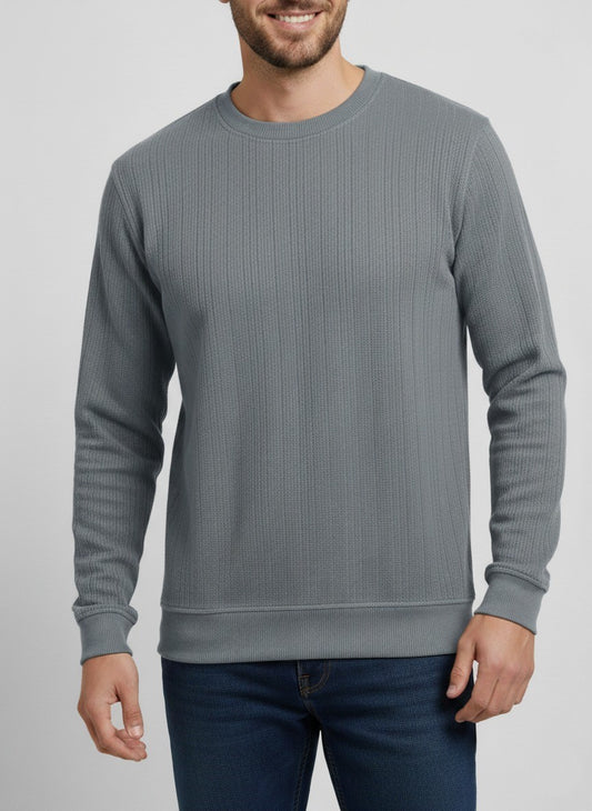 Men's Fashion Basin Sweatshirt basic cotton - gray