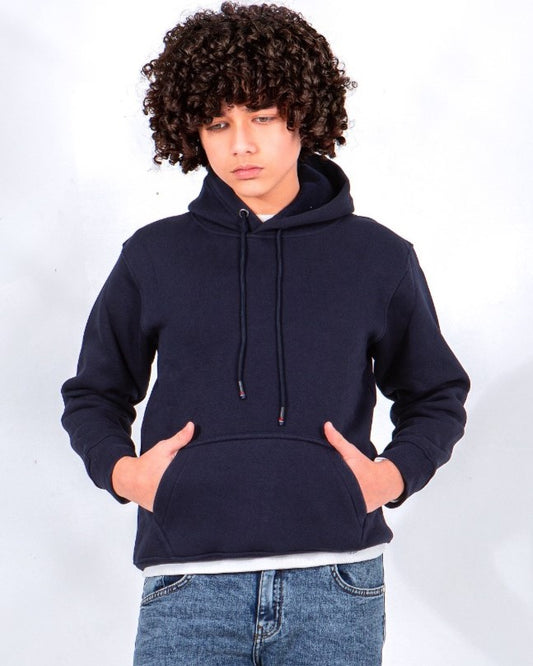 Boy's Sweat Shirt Hoodie Milton Heavy lined - Navy