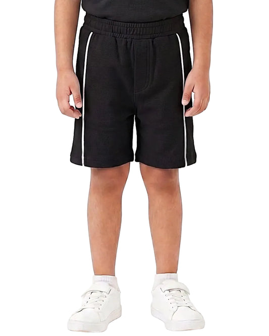Boys black patterned shorts with regular fit from TREE
