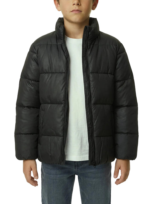 Boys' waterproof puffer jacket black - TREE