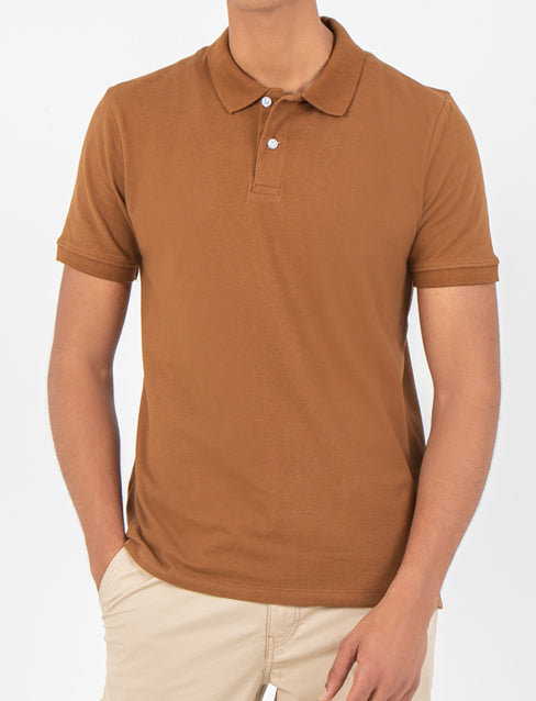 Men's Polo T-shirt - Cafe