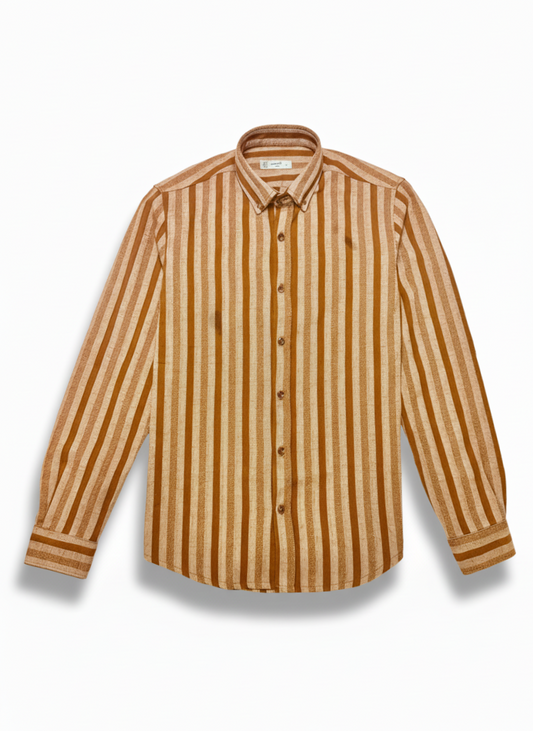 Men's Striped Winter Long Sleeve Shirt - Tobi