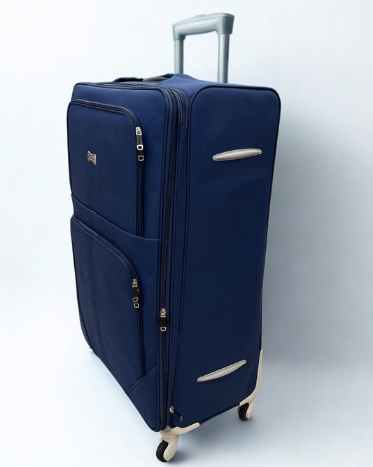 Luggage Bag – Fabric  ( Blue Black )