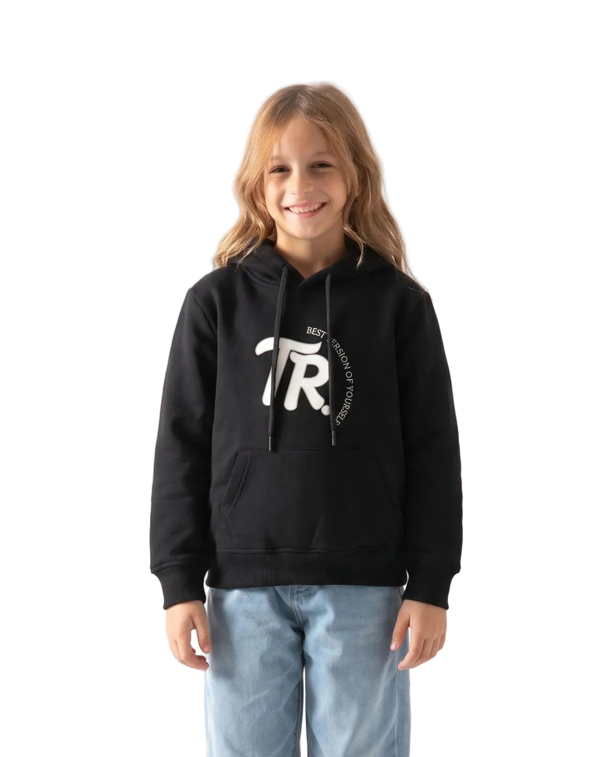 Girls' printed graphic hoodie - TREE