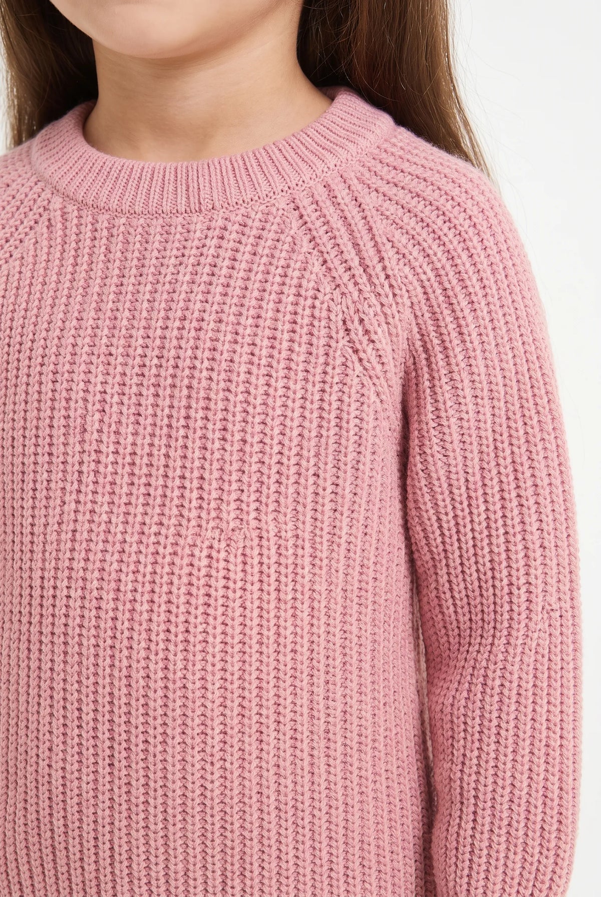 Girls' ribbed knit sweater pink - TREE