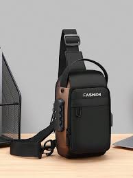Men's waterproof crossbody bags- Black Gold