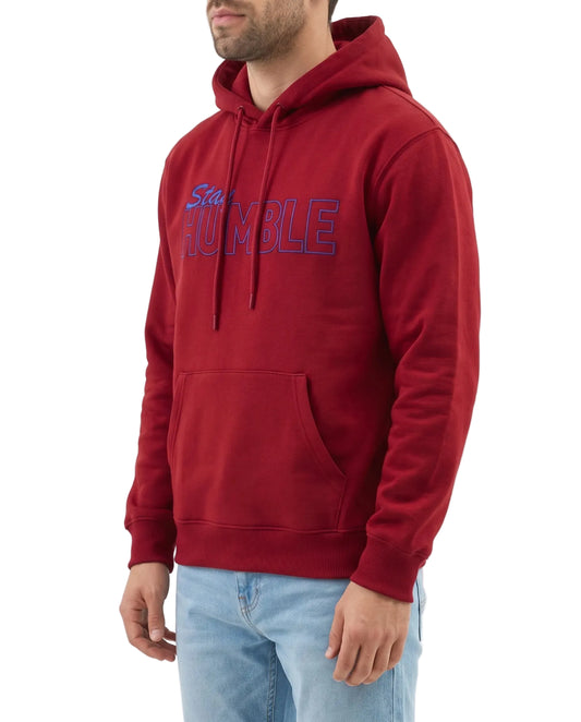 Men's oversized printed hoodie red - TREE
