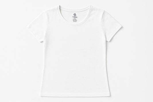 Women's Basic half-sleeve T-shirt - White