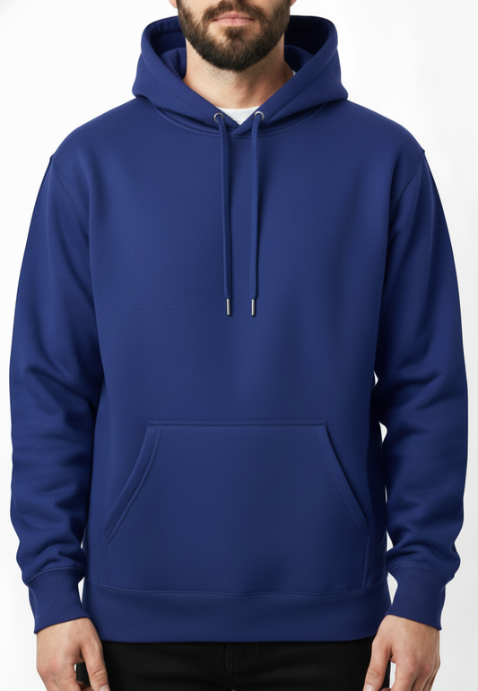 Men’s  Plain Hoodie Sweatshirt - blue
