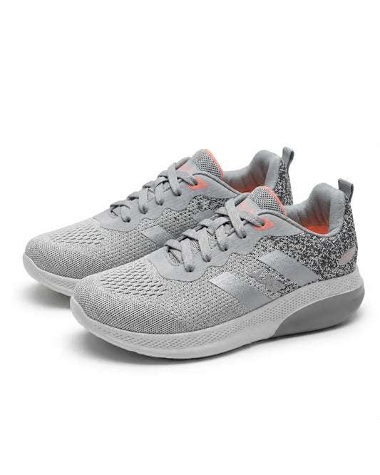 TREE women's grey running-style sneakers with lightweight comfortable sole