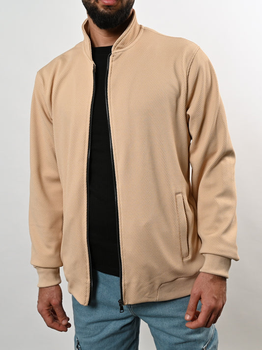 Men's Sweatshirt Jacket - Beige