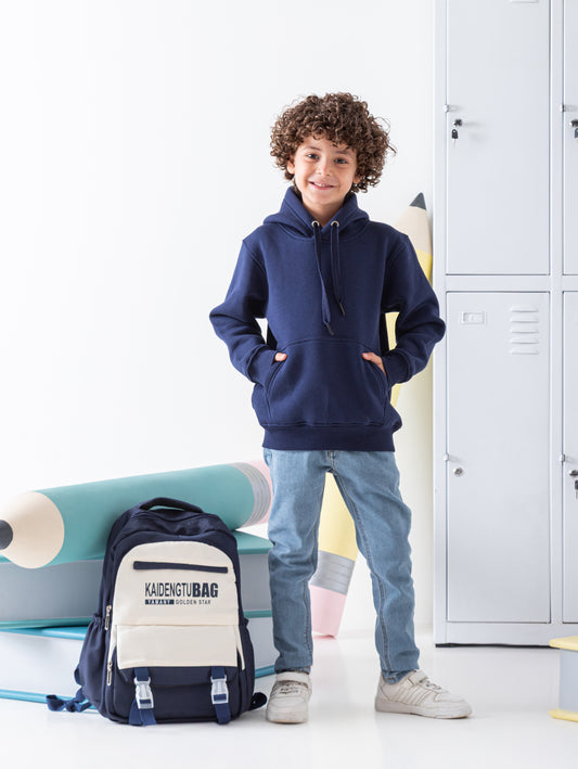 Boy's sweatshirt Hoodie Summer Milton - Navy