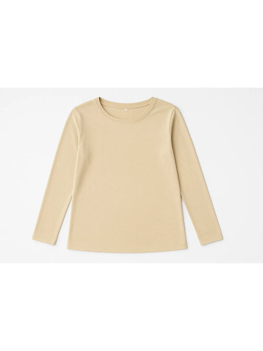 Women's basic sleeve T-shirt - Beige