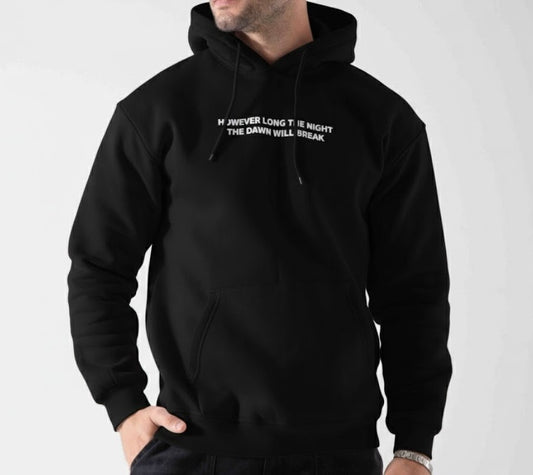 Men's Printed Oversized Hoodie Sweatshirt - Winter Cotton - black