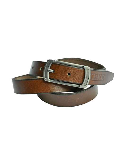 حزام جلد رجالى 2.5 cm - بنى