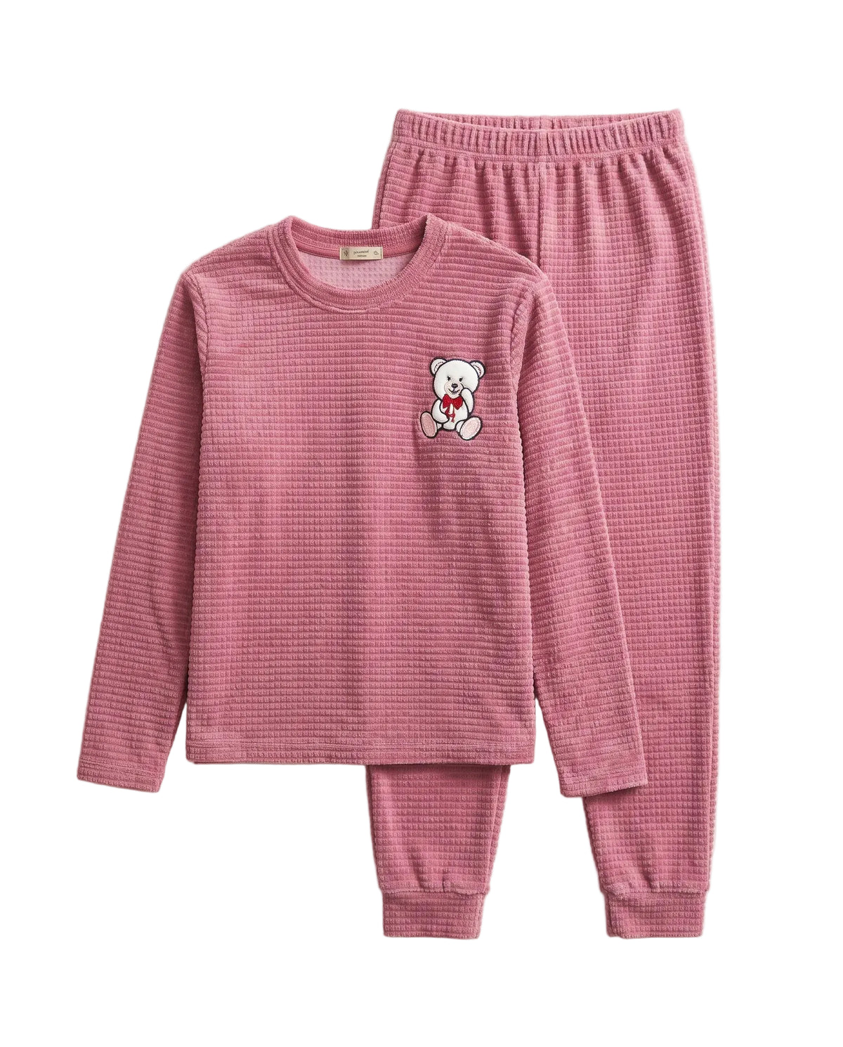 Women's jacquard velvet pyjama set - TREE