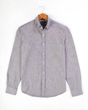 Men's Oxford Shirt With Sleeves - Grey
