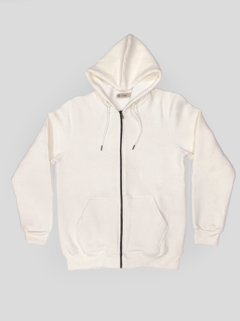 Men's jacket hoodie sweatshirt- white