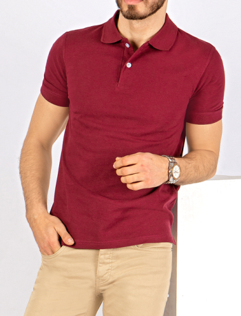 Men's Polo T-shirt - Burgundy